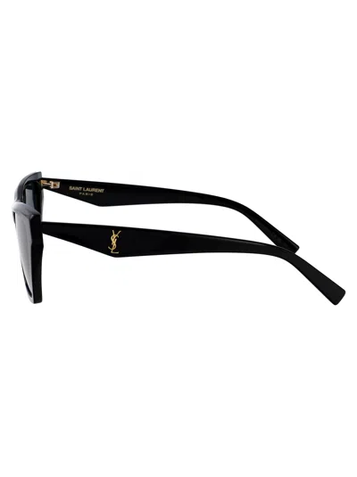 Saint Laurent Acetate Cat-eye Sunglasses In Black