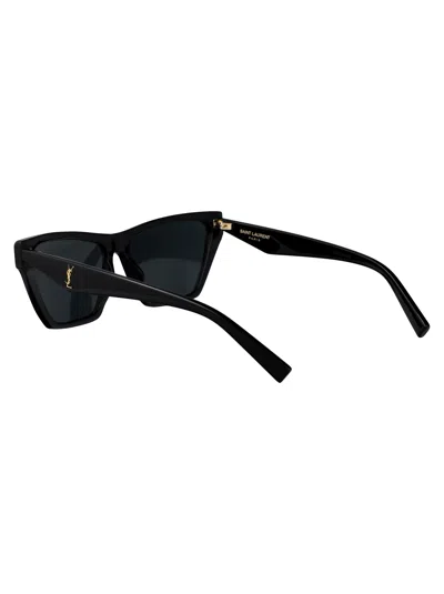 Saint Laurent Acetate Cat-eye Sunglasses In Black