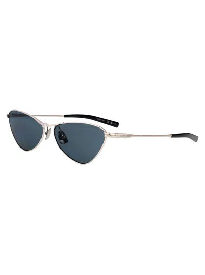 Saint Laurent Sl 830 Linea Sl Logo 003 Silver Blue Sunglasses In Multi