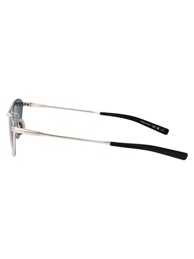 Saint Laurent Sl 830 Linea Sl Logo 003 Silver Blue Sunglasses In Multi