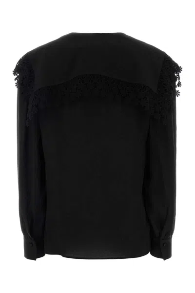 Chloé Chloe Women Black Silk Shirt In Black