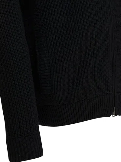 Herno Virgin Wool Short Down Jacket Jackets And Coats Black In Black