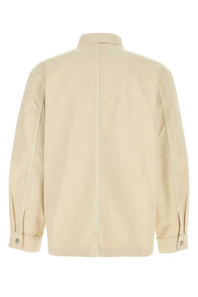 Lemaire Sand Denim Shirt In Neutral