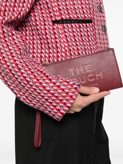 Marc Jacobs The Leather Pouch Clutch Bag In Red