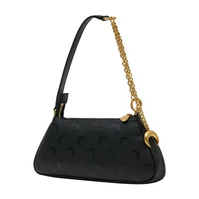Marine Serre Moon Canvas Core Small Clutch Bag In Black