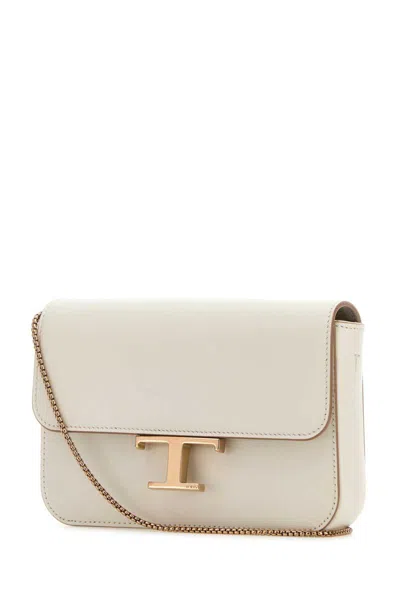 Tod's Ivory Leather Micro Crossbody Bag In White