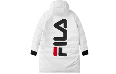 Fila Loose Casual Mid-length Stay Warm Down Jacket Couple Style White