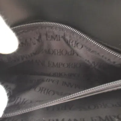 Pre-owned Emporio Armani Black Leather Long Bill Wallet (bi-fold) ()