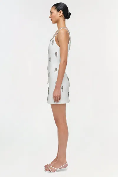 Simkhai Women's Amy Embellished Mini Dress In Ivory In Animal Print