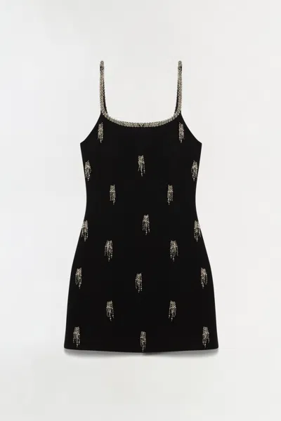 Simkhai Women's Amy Embellished Mini Dress In Black In Black