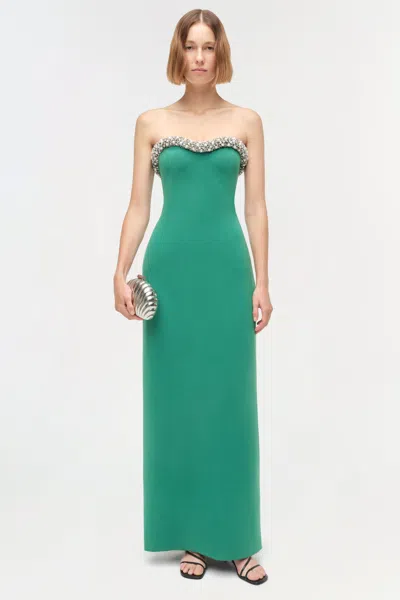 Simkhai Riona Bustier Gown In Green
