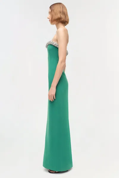 Simkhai Riona Bustier Gown In Green