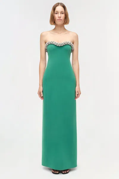Simkhai Riona Bustier Gown In Green