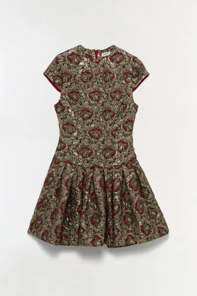 Simkhai Women's Elowen Gilded Jaquard Mini Dress In Ruby Multi In Animal Print