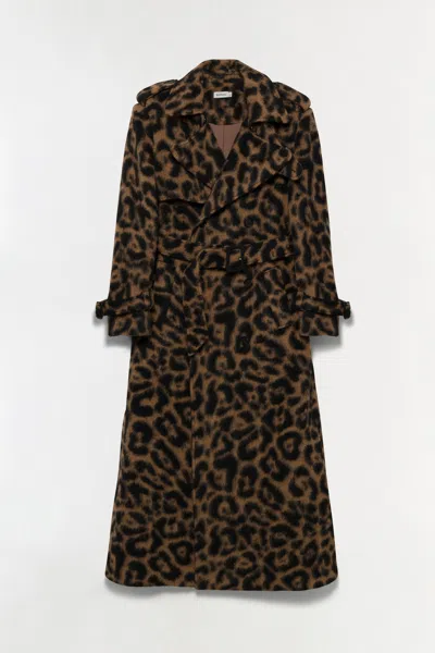Simkhai Women's Rumi Wool Overcoat In Leopard In Animal Print