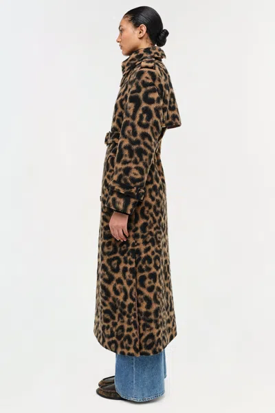 Simkhai Women's Rumi Wool Overcoat In Leopard In Animal Print
