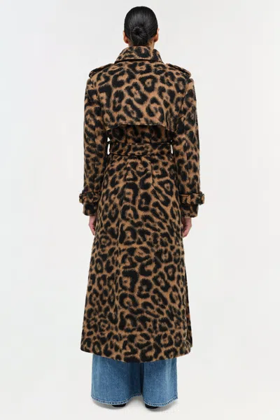 Simkhai Women's Rumi Wool Overcoat In Leopard In Animal Print