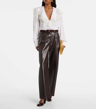 Jimmy Choo Farren 85 Croc-effect Leather Pumps In Brown