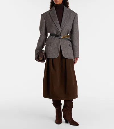 Jimmy Choo Hart Stitch 60 Suede Knee-high Boots In Brown