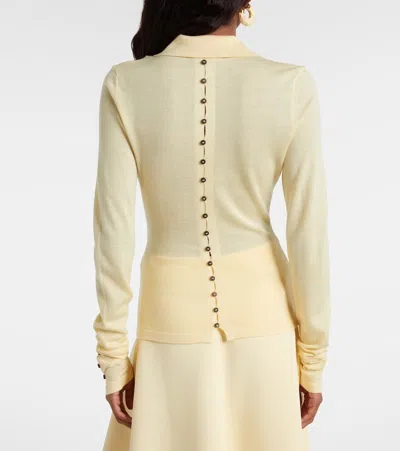 Jacquemus Merino Wool Polo Sweater Merino ml In Black