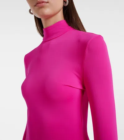 David Koma Embellished Draped Gown In Pink