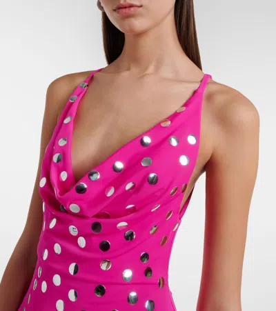 David Koma Polka-dot Gown In Pink