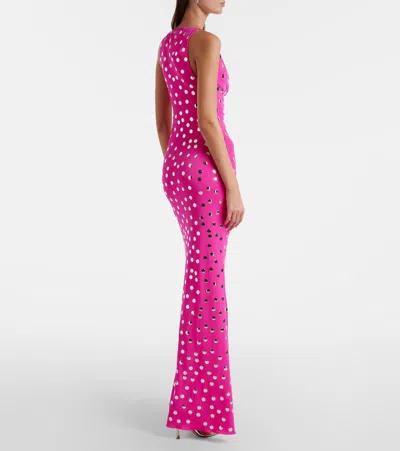 David Koma Polka-dot Gown In Pink