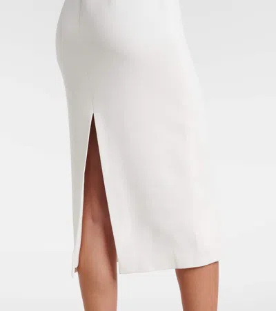 David Koma Feather-trimmed Cocktail Dress In White