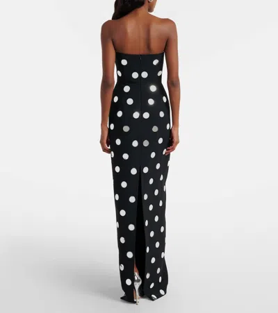 David Koma Polka-dot Gown In Black