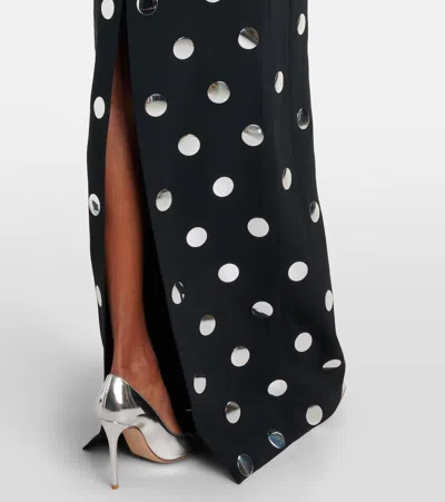 David Koma Polka-dot Gown In Black