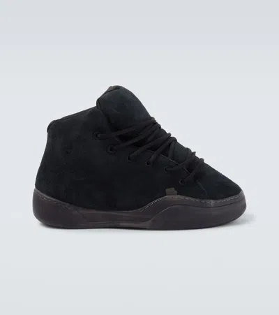 Erl Vamp Lace-up Sneakers In Black