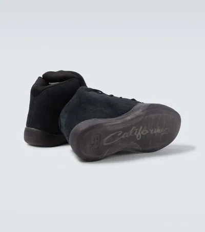 Erl Vamp Lace-up Sneakers In Black