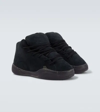 Erl Vamp Lace-up Sneakers In Black