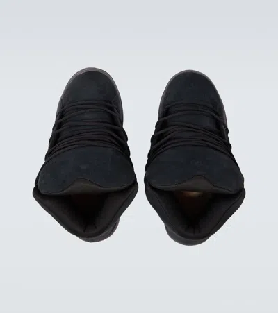 Erl Vamp Lace-up Sneakers In Black