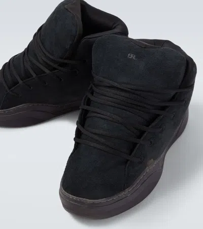 Erl Vamp Lace-up Sneakers In Black