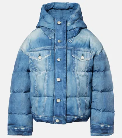 Acne Studios Trompe-l'oeil Down Jacket In Blue