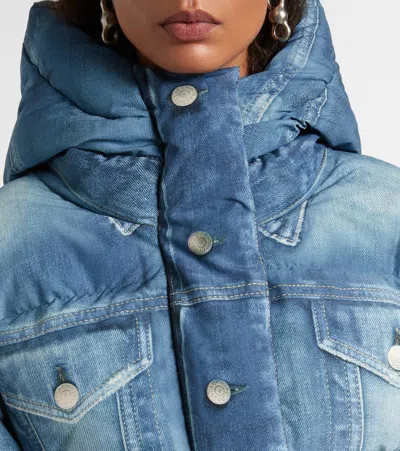 Acne Studios Trompe-l'oeil Down Jacket In Blue