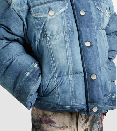 Acne Studios Trompe-l'oeil Down Jacket In Blue