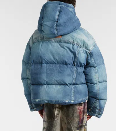 Acne Studios Trompe-l'oeil Down Jacket In Blue