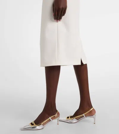 Safiyaa Bridal Meryl Crêpe Midi Dress In White