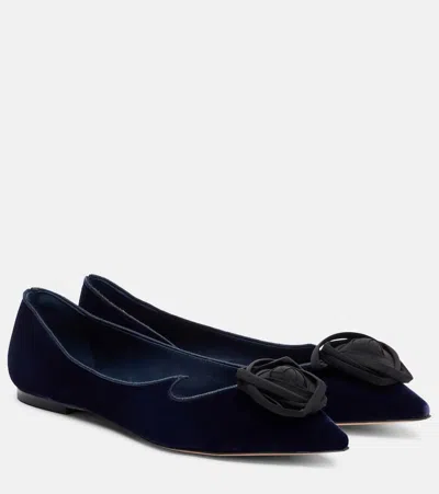 Roger Vivier Ballerina Shoes Featuring Heart Silhouette In Blue