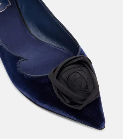 Roger Vivier Ballerina Shoes Featuring Heart Silhouette In Blue