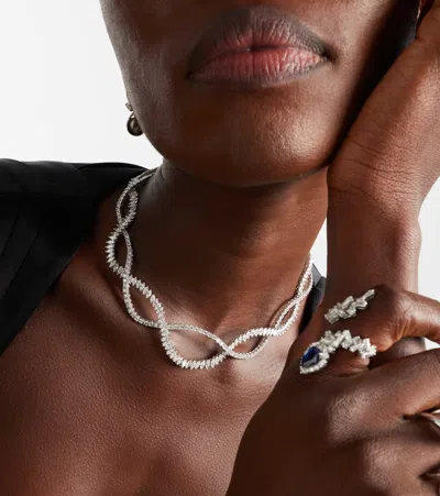 Yeprem Y-couture 18kt White Gold Necklace With Diamonds In Silver