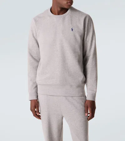 Polo Ralph Lauren Cotton-blend Jersey Sweatshirt In Gray