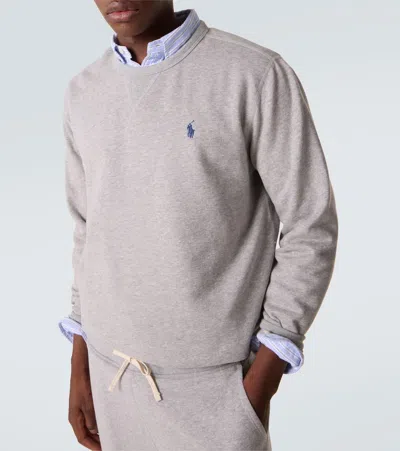 Polo Ralph Lauren Cotton-blend Jersey Sweatshirt In Gray