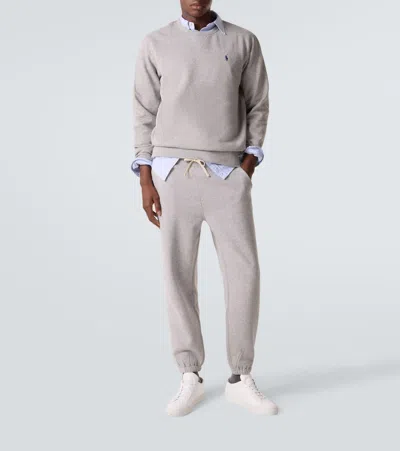 Polo Ralph Lauren Cotton-blend Jersey Sweatshirt In Gray