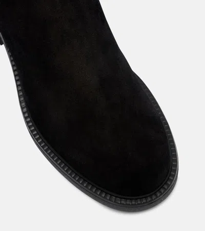 Tod's Gommino Suede Chelsea Boots In Black