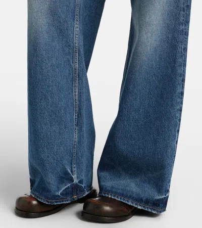 Acne Studios High Waist Wide-leg Jeans In Blue