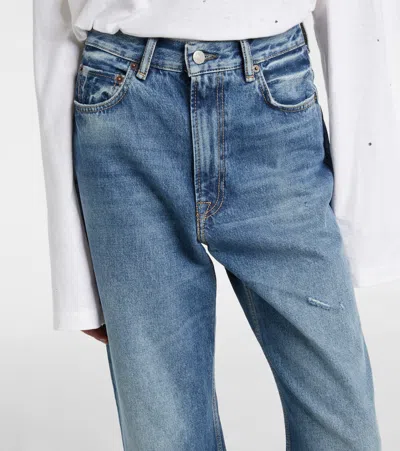 Acne Studios High Waist Wide-leg Jeans In Blue