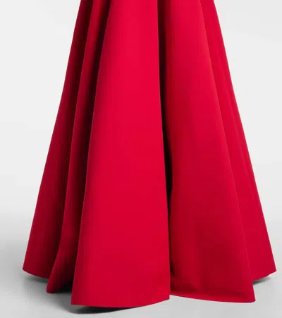 Solace London Mathilde Strapless Gown In Red
